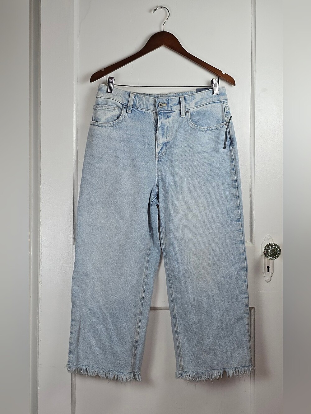 Talbots Light Blue Maui Wash Wide Leg Crop Jean 10P NEW w/Tag